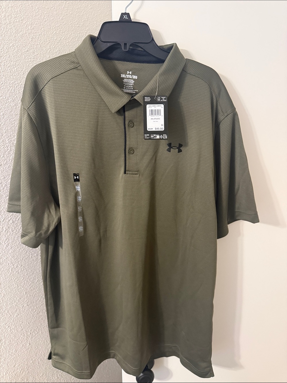 Under Armour Men's Olive Polo Shirt - Olive Green